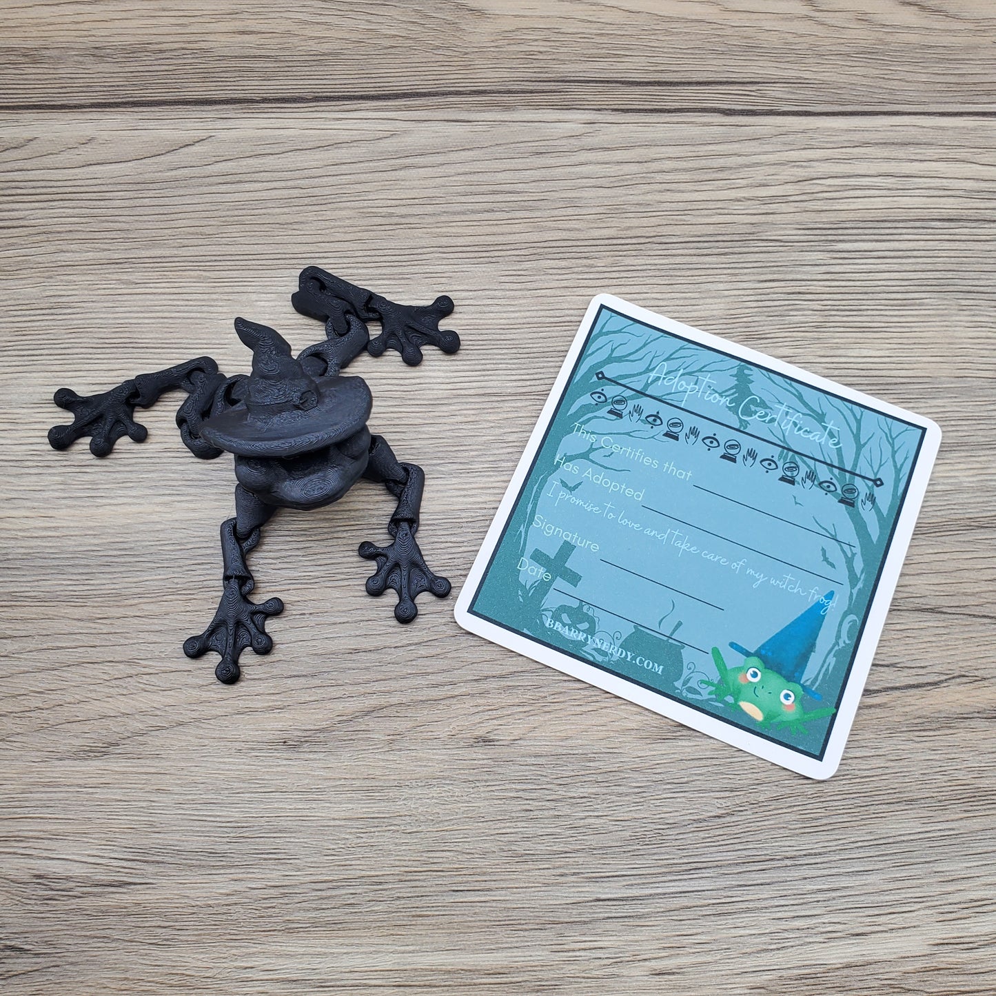 Flexie Witch Frog- Glow in the Dark Green