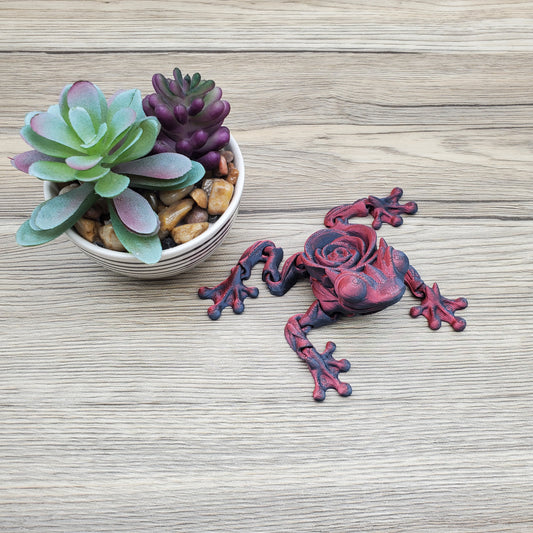 Flexie Rose Frog- Red to Black Perspective