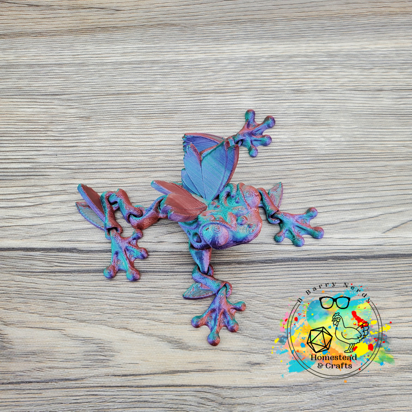 Flexi Flutter Frog- Tri Color Perspective
