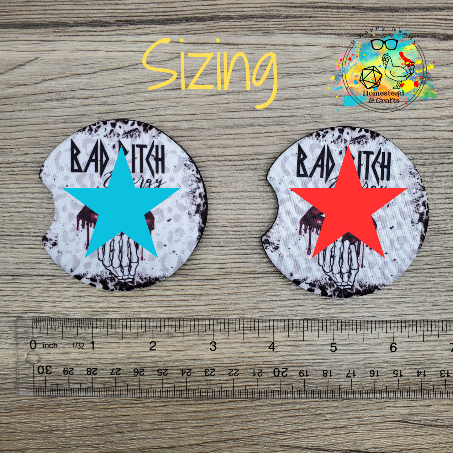 Crow/Raven, Set of 2 Neoprene Car Coasters