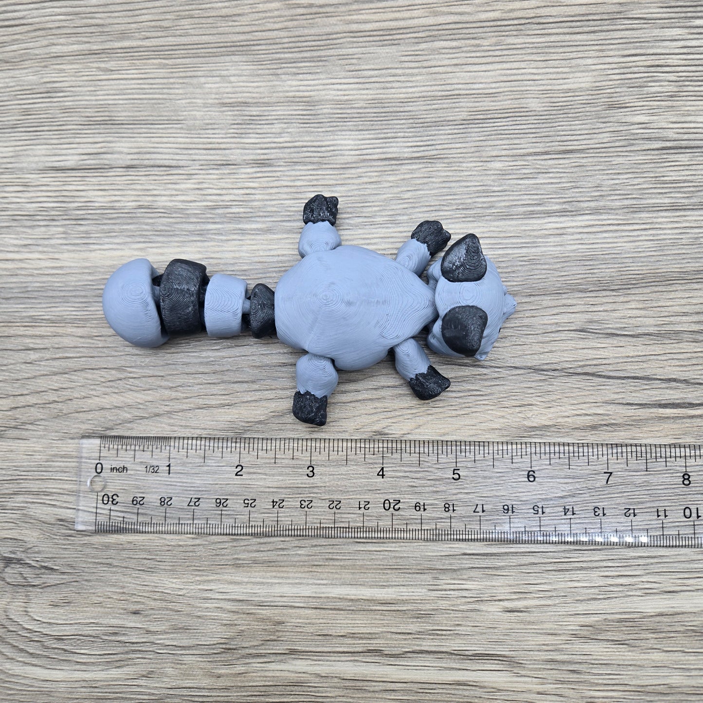 Flexie Racoon- Grey and Black