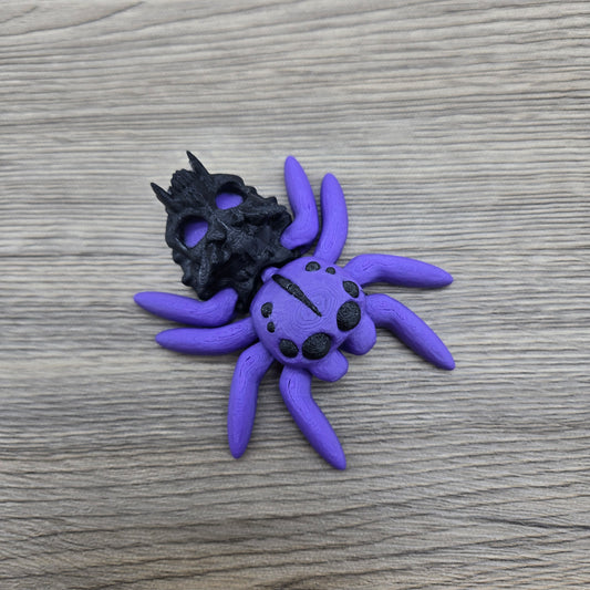 Skull Spider- Black and Purple