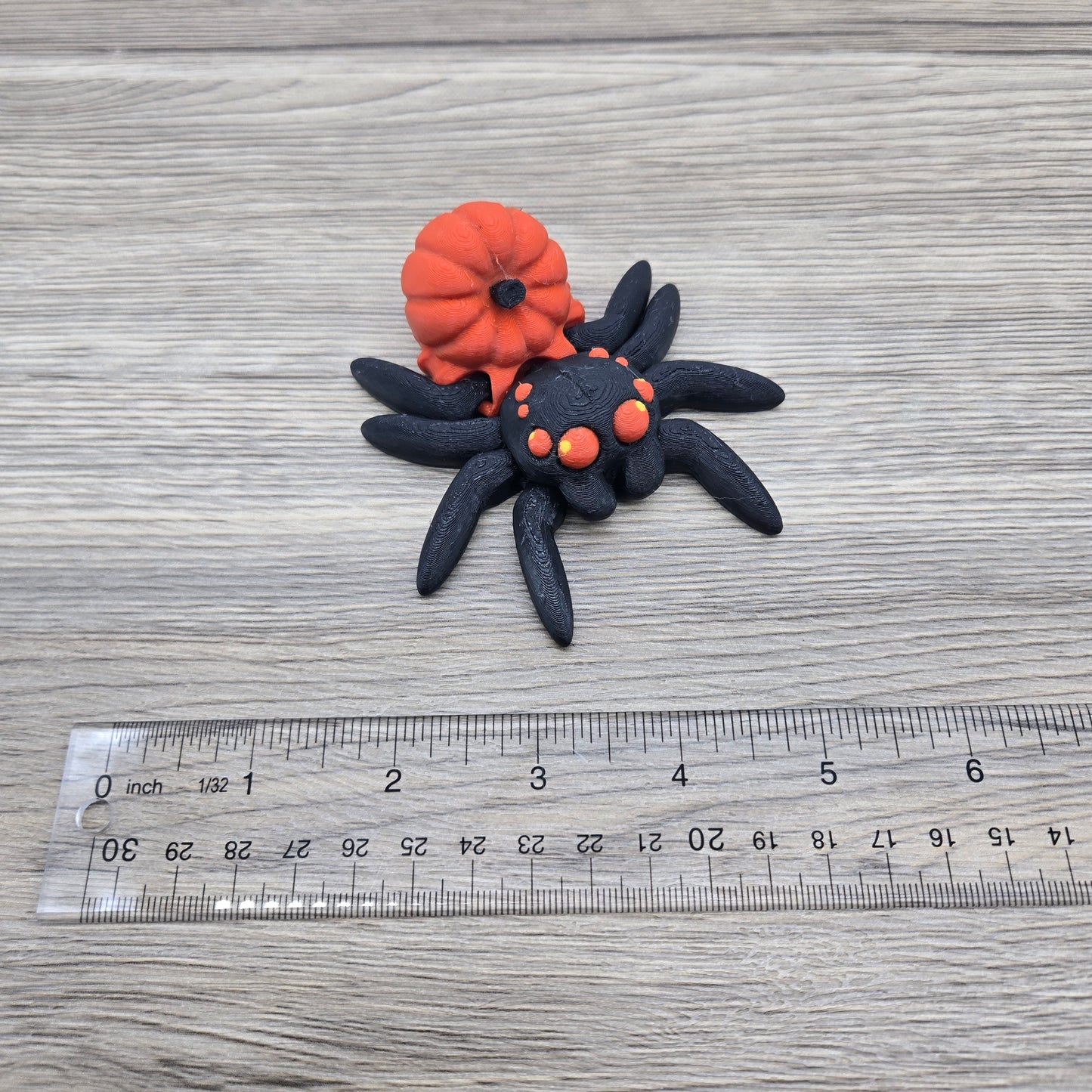 Pumpkin Spider- Black and Orange