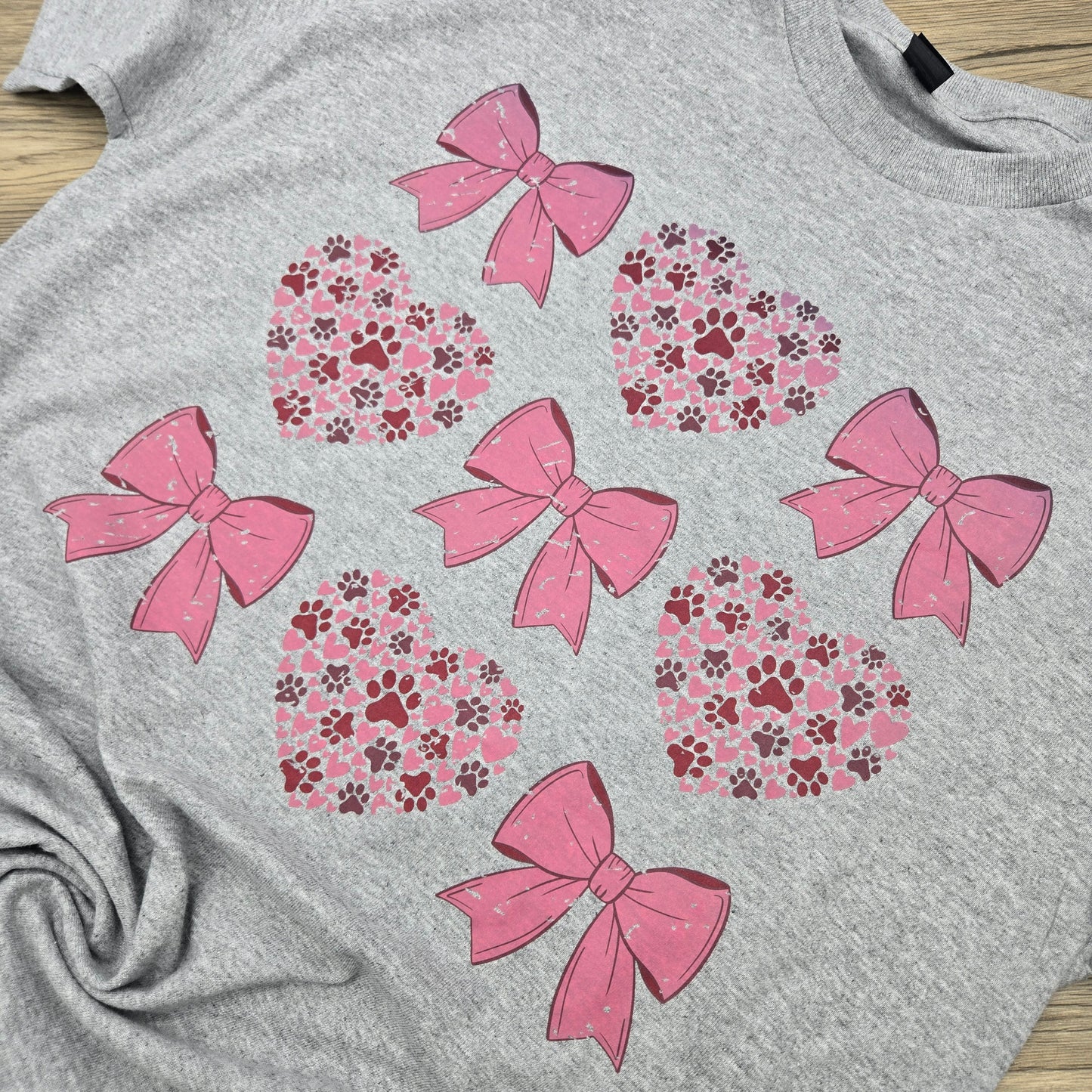 Puppy Paws Collage with Bows DTF Shirt, Crew Neck, or Hoodie