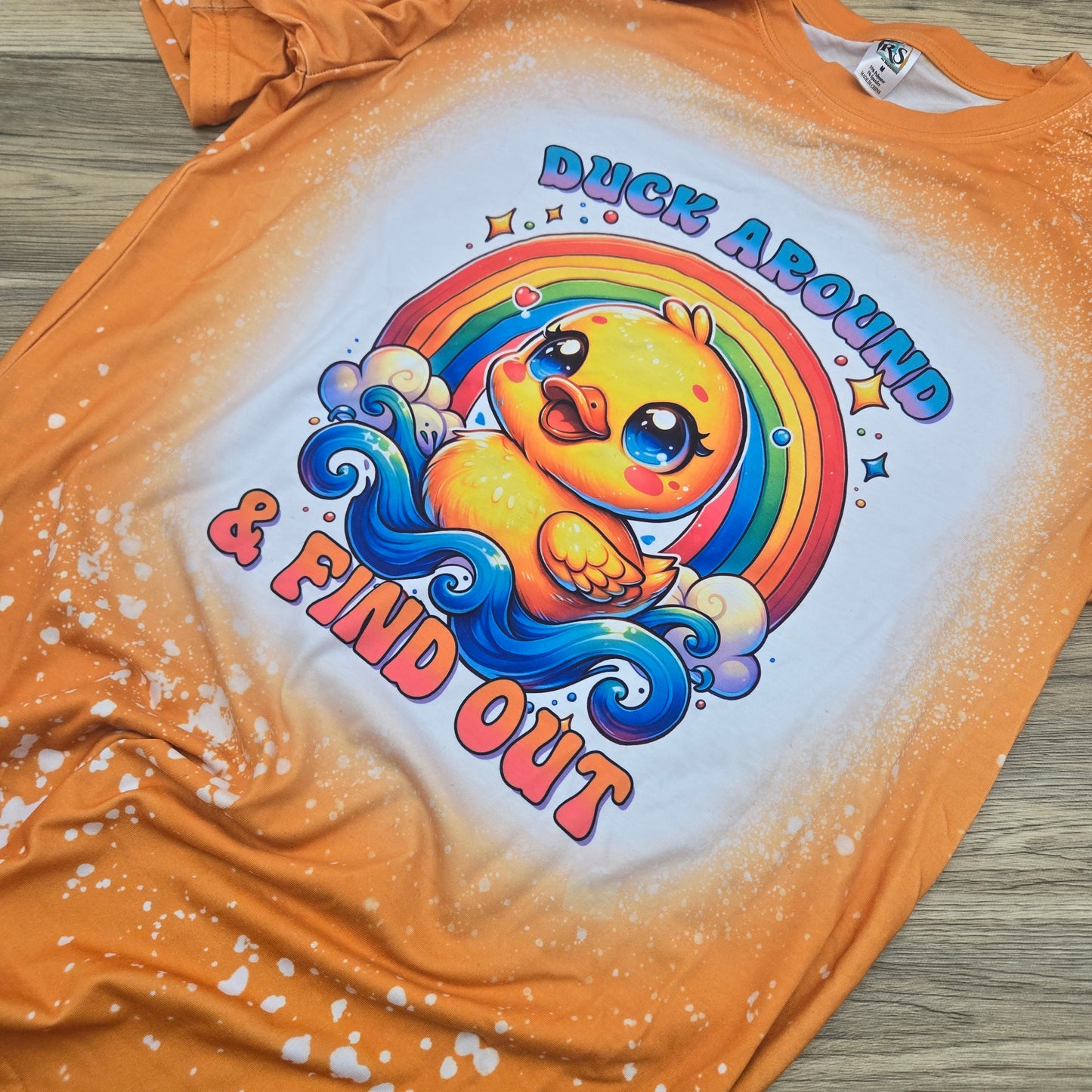 Duck Around, Sublimated Faux Bleach Shirt