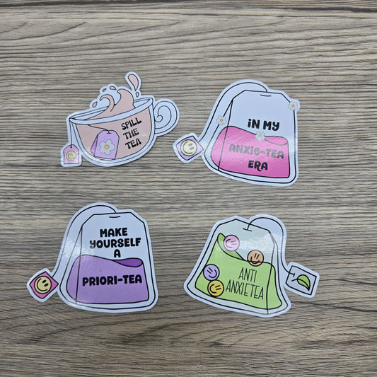 Your Choice of One Tea: Mental Health, Die Cut Vinyl Sticker