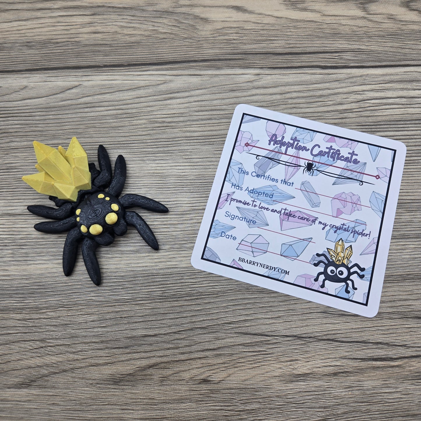 Crystal Spider- Black and Gold