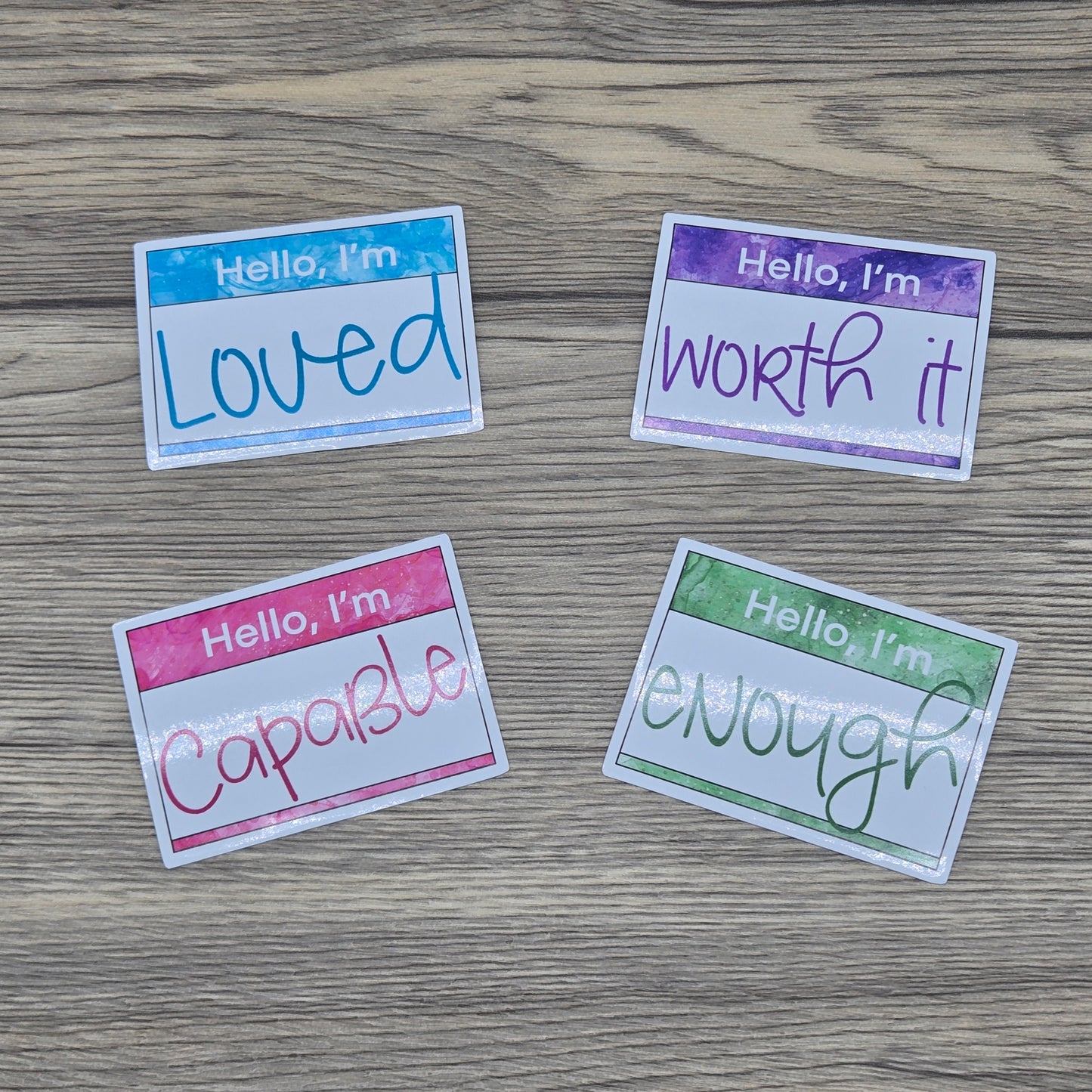 Your Choice of One: Hello Name Tag- Sweet, Die Cut Vinyl Sticker