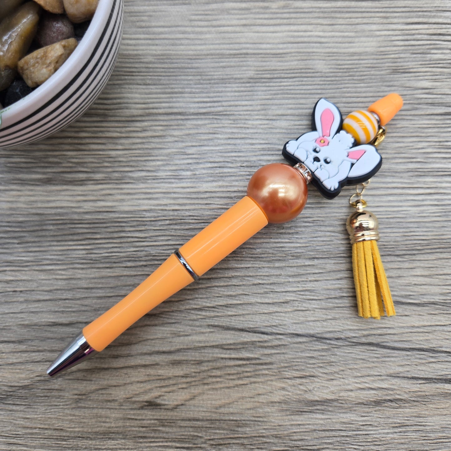 Your Choice of One: Easter Theme Focal, Acrylic Bubblegum Ballpoint Black Ink Pen