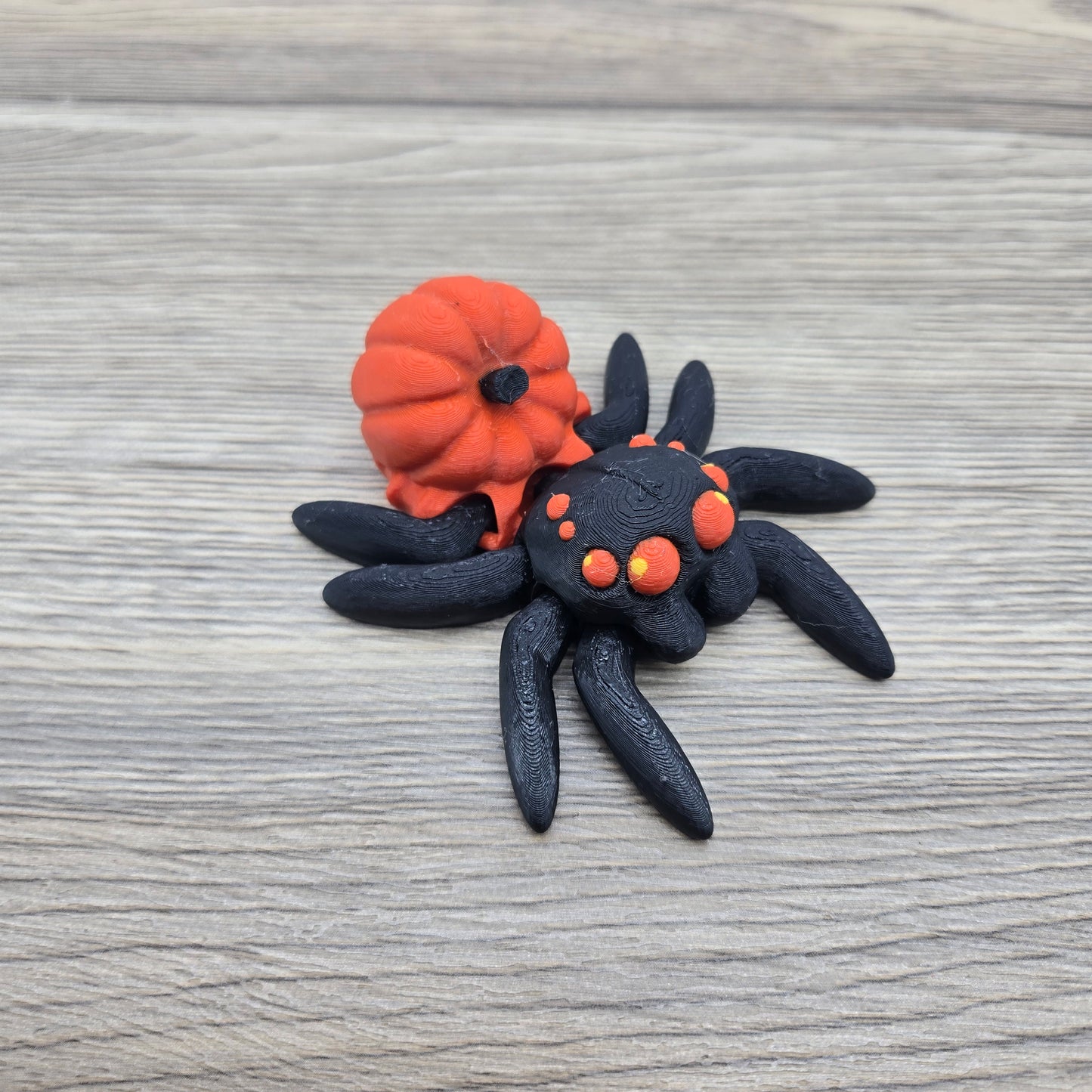 Pumpkin Spider- Black and Orange
