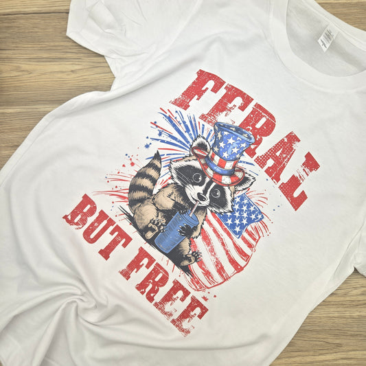 Feral but Free DTF Shirt, Crew Neck, or Hoodie