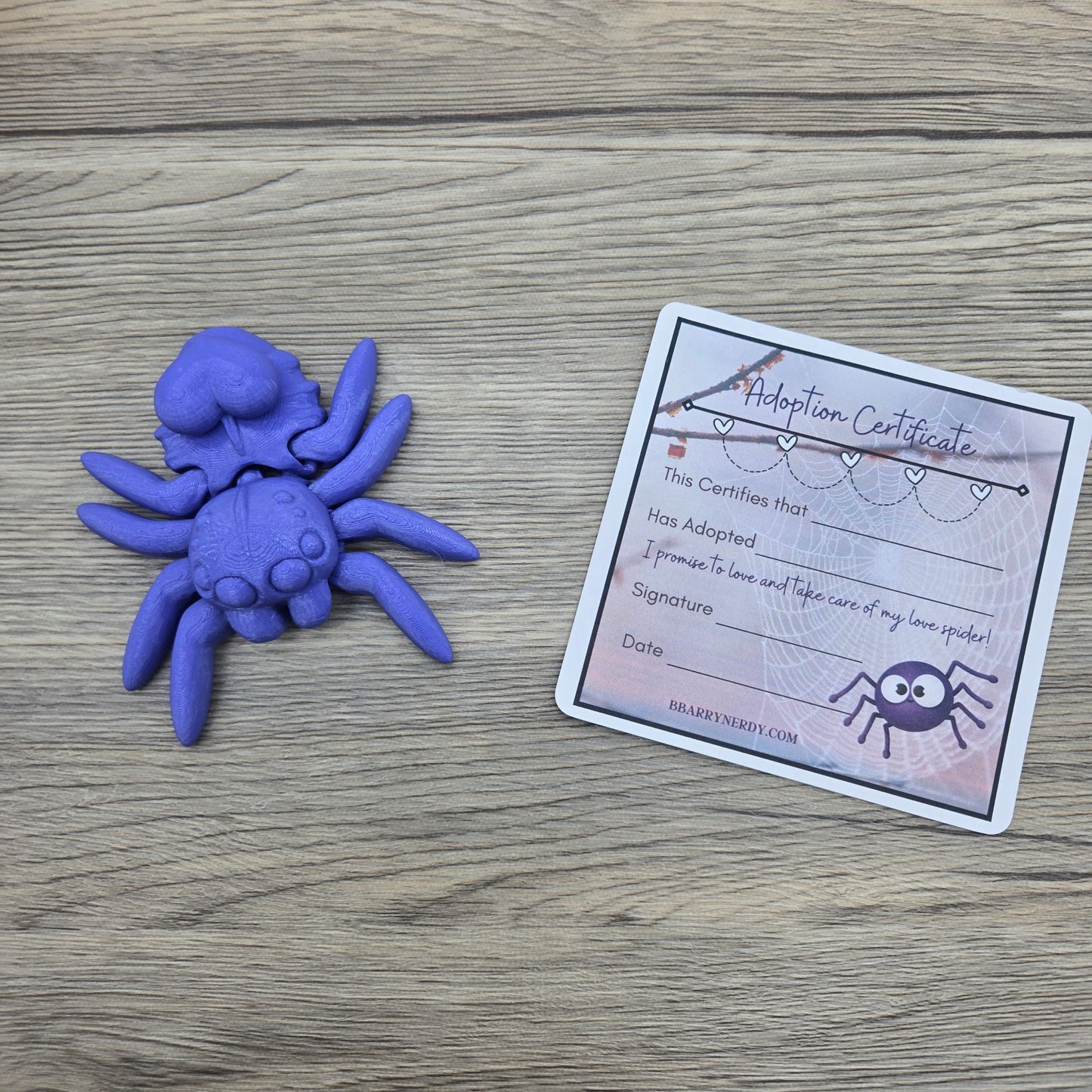 Heart Love Spider- Purple