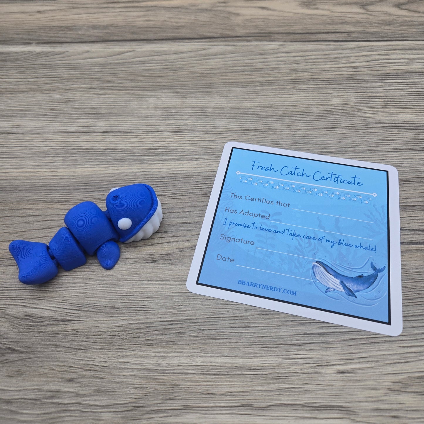 Blue Whale- Blue and White
