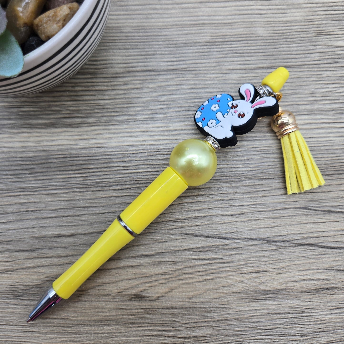 Your Choice of One: Easter Theme Focal, Acrylic Bubblegum Ballpoint Black Ink Pen