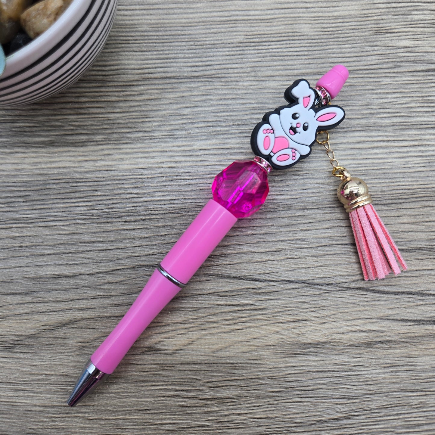 Your Choice of One: Easter Theme Focal, Acrylic Bubblegum Ballpoint Black Ink Pen