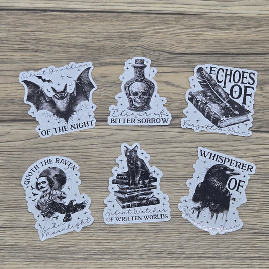 Your Choice of One: Edgar Allan Poe, Die Cut Vinyl Sticker