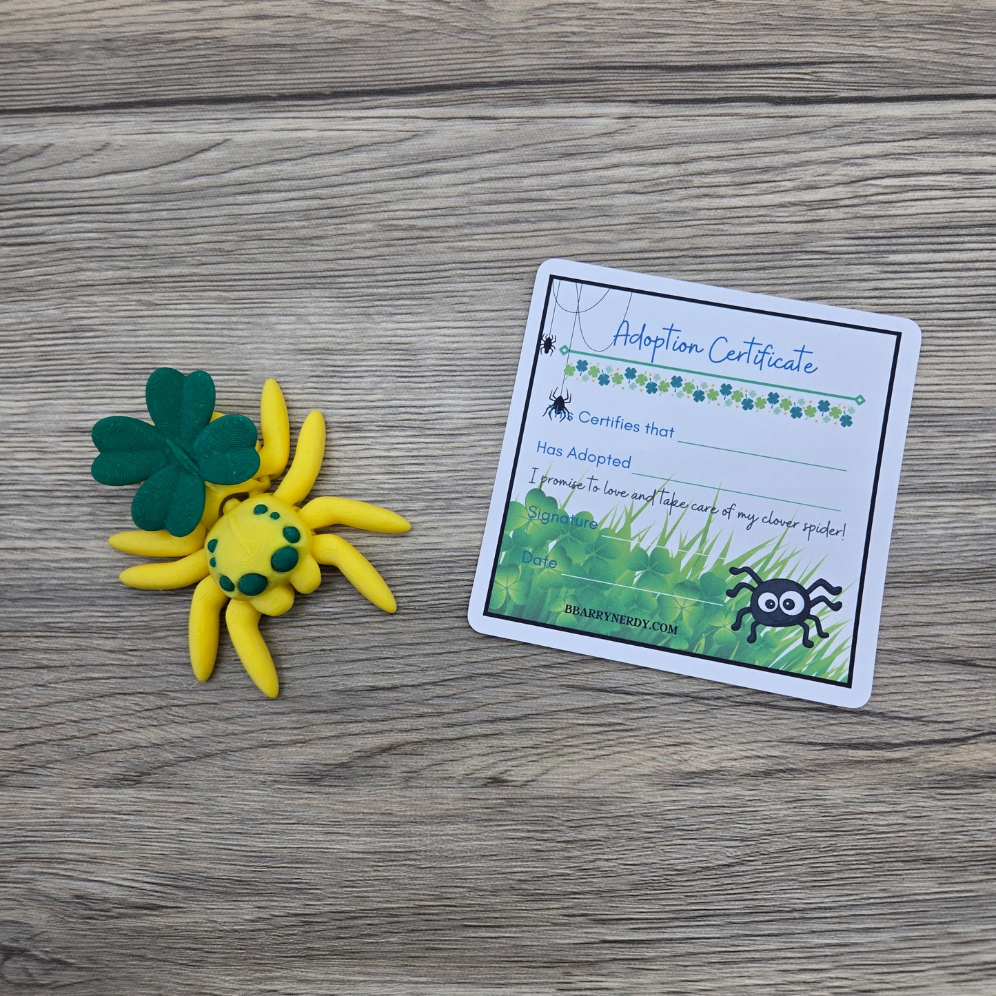 Clover Spider- Yellow and Green