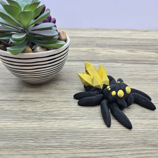Crystal Spider- Black and Gold