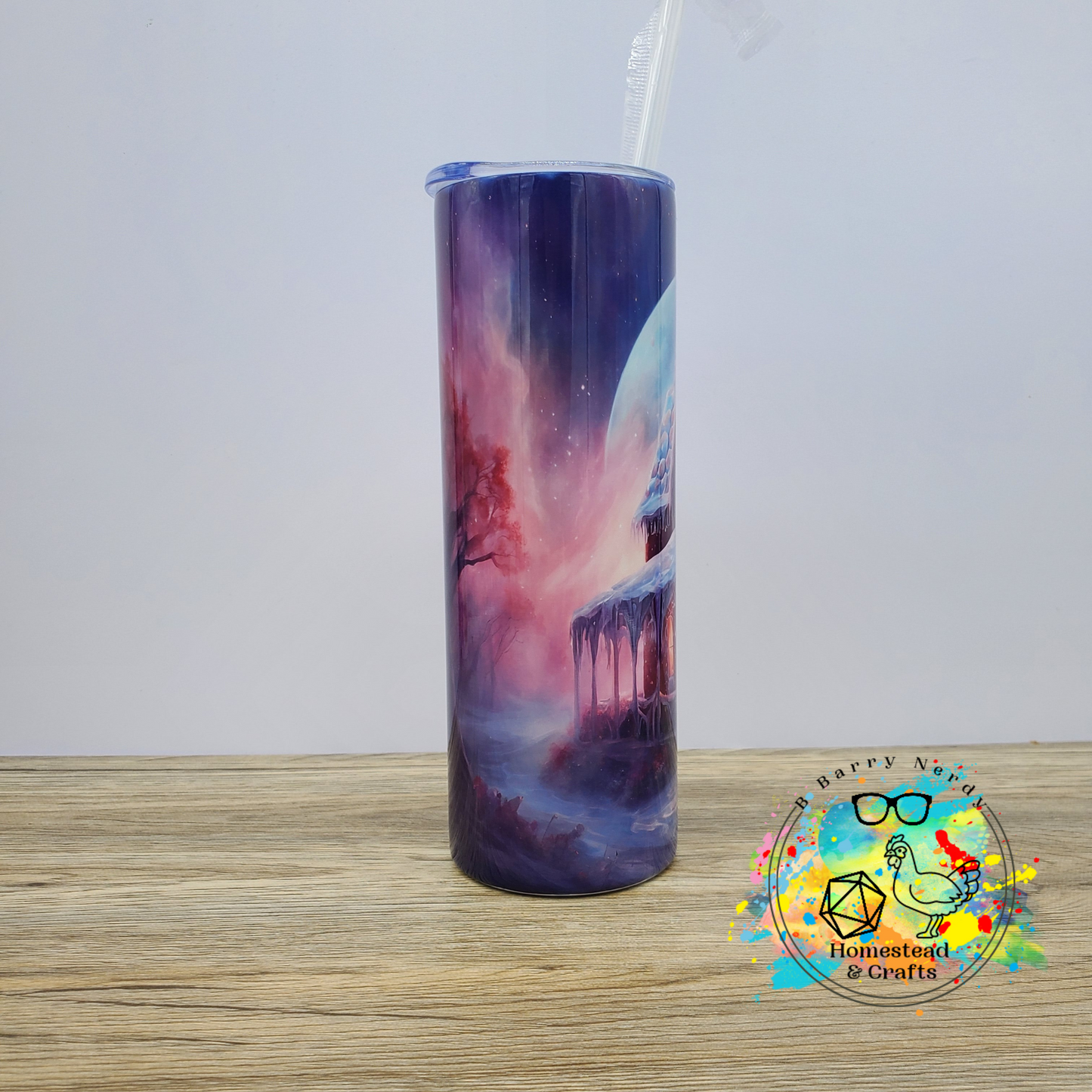 Fantasy Gingerbread House, 20oz Sublimated Steel Tumbler