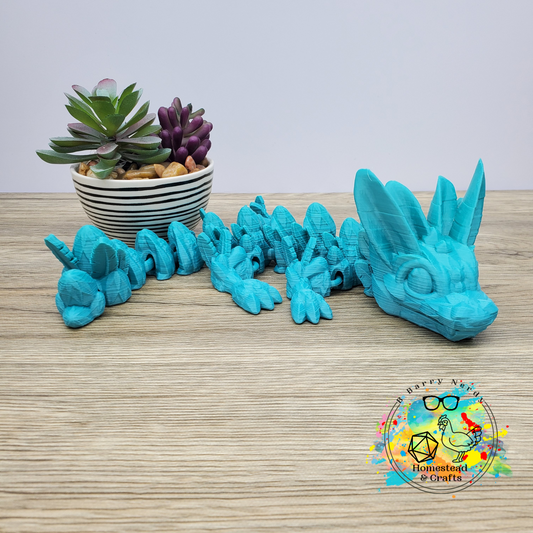 Baby Egg Dragon- Teal Blue