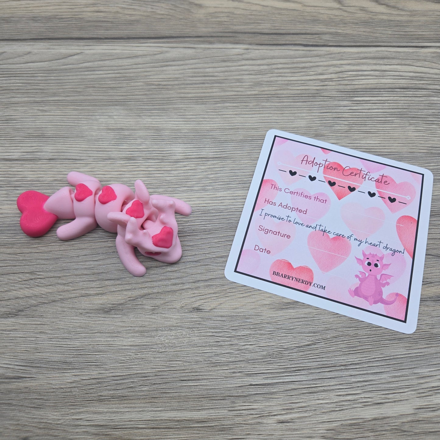 Love Dragon Hearts- Pink and Pink