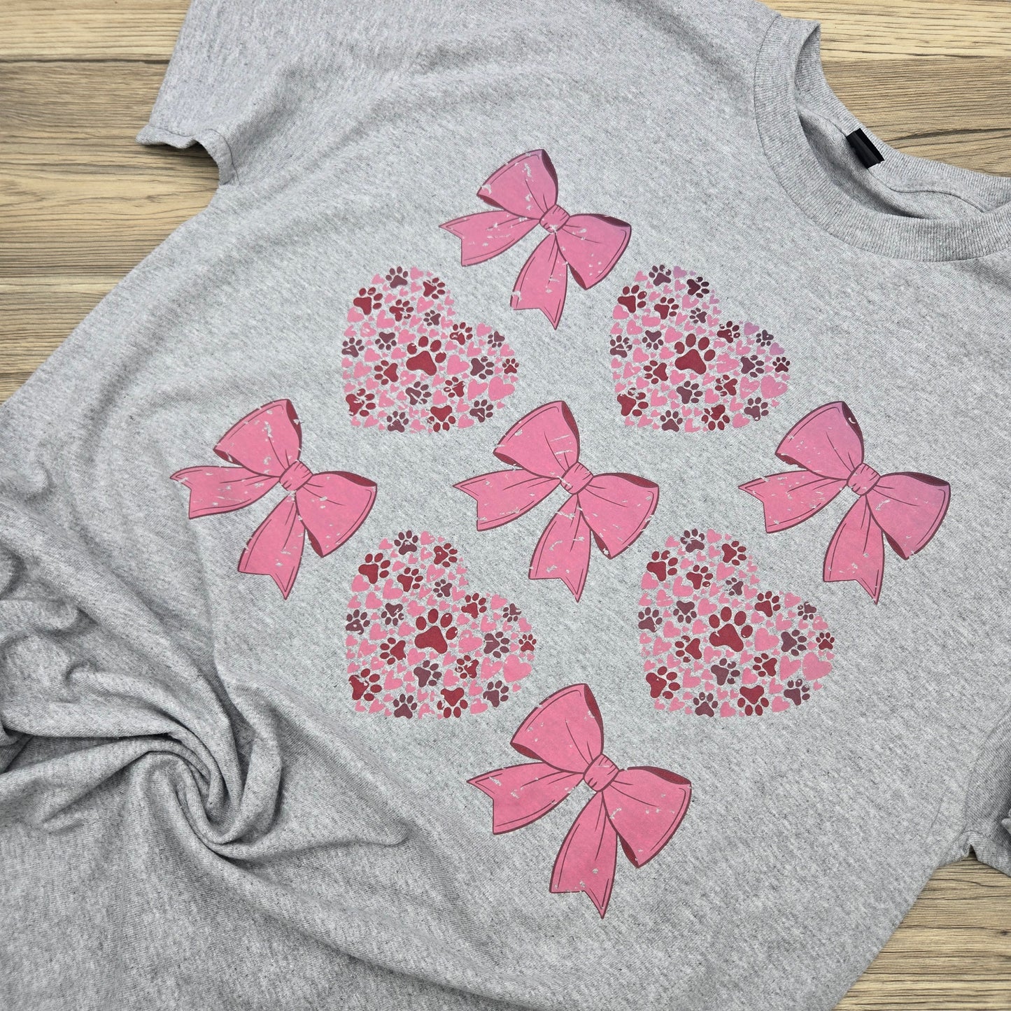 Puppy Paws Collage with Bows DTF Shirt, Crew Neck, or Hoodie