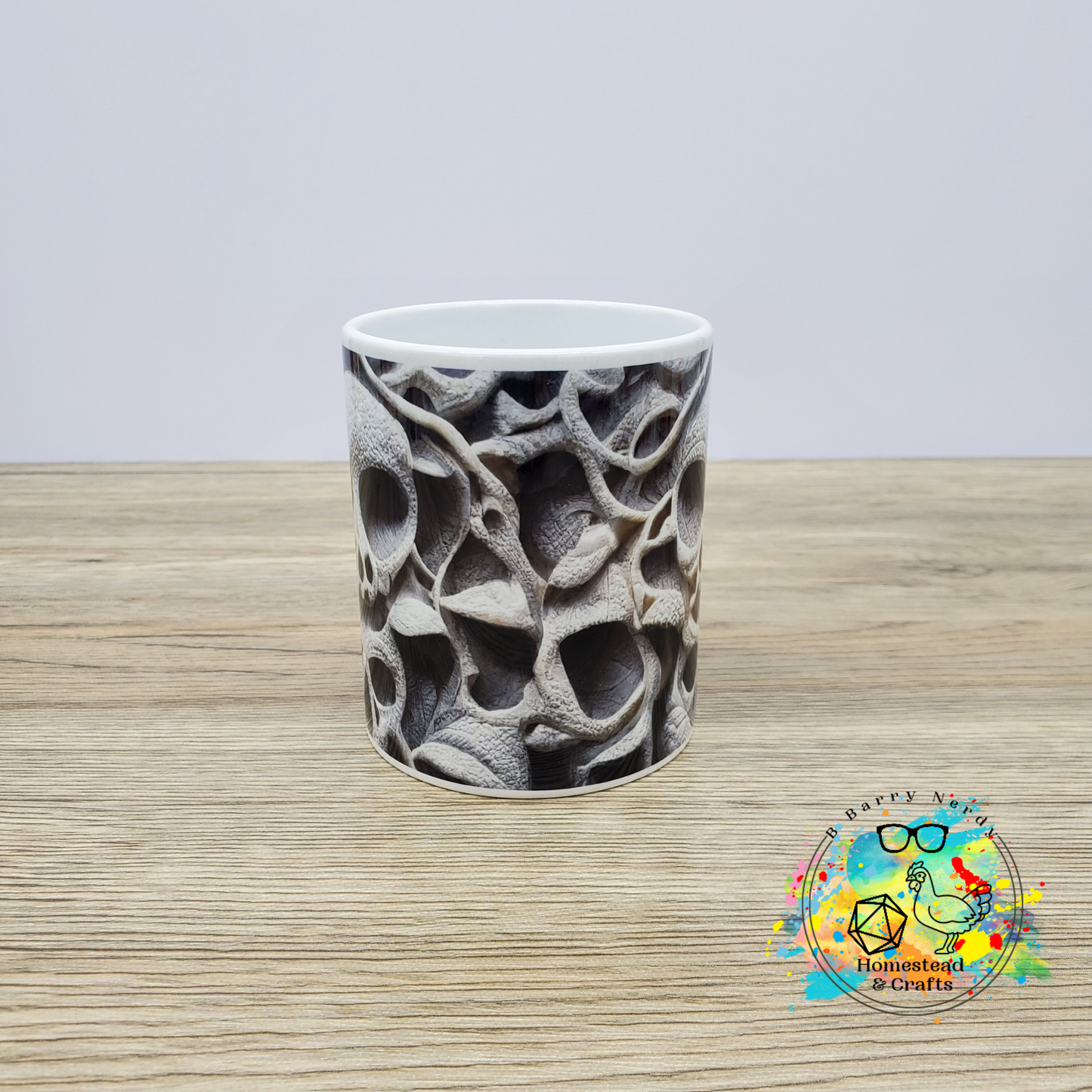 3D Skull Wall, Your Choice in Mug Color and Size