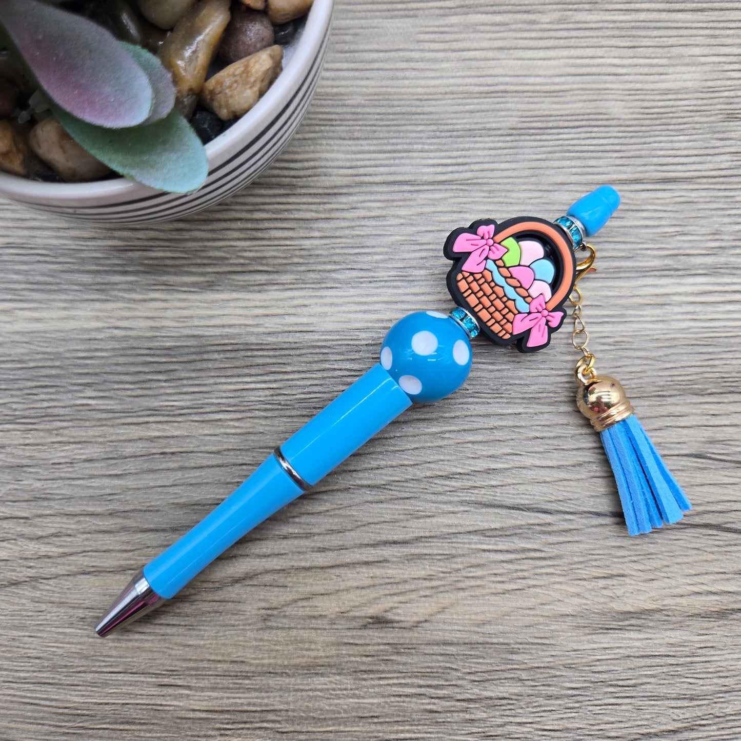 Your Choice of One: Easter Theme Focal, Acrylic Bubblegum Ballpoint Black Ink Pen