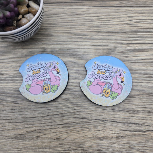 Salty but Sweet Floatie, Set of 2 Neoprene Car Coasters