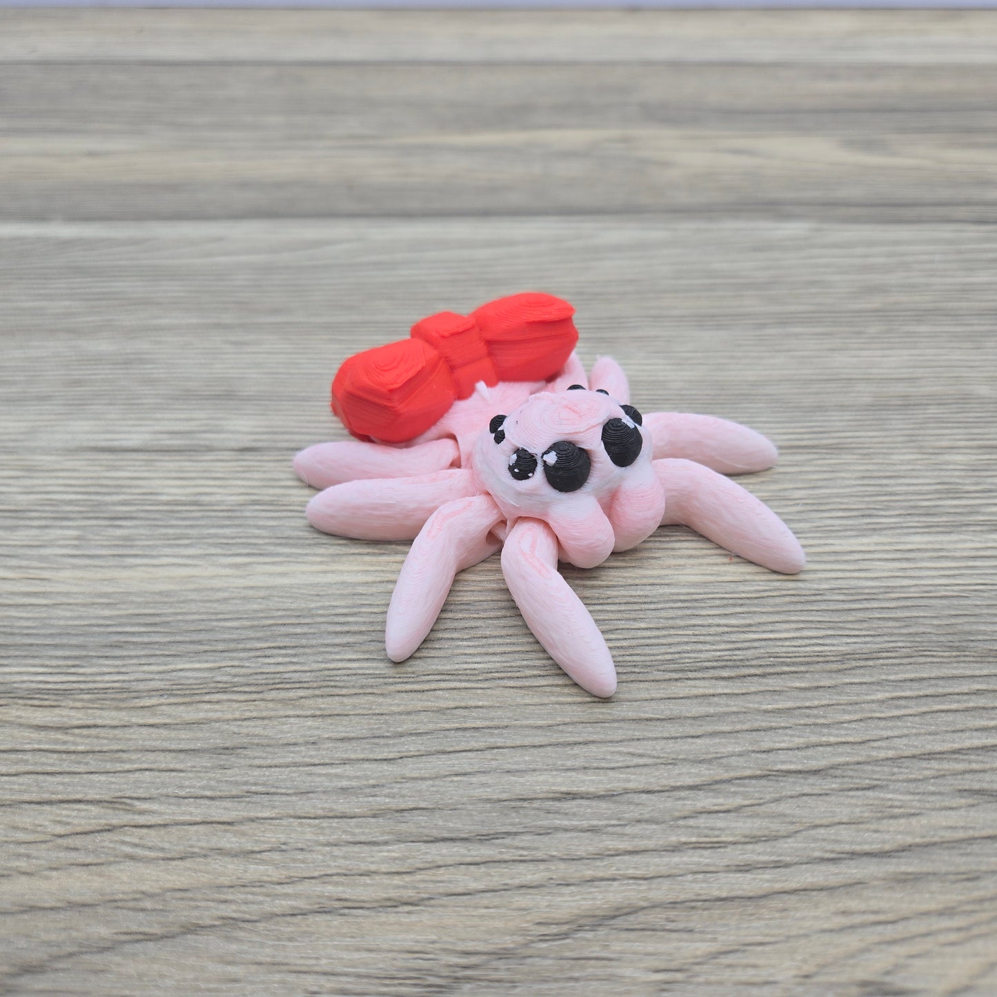 Present Spider- White and Red (Pink Hued)