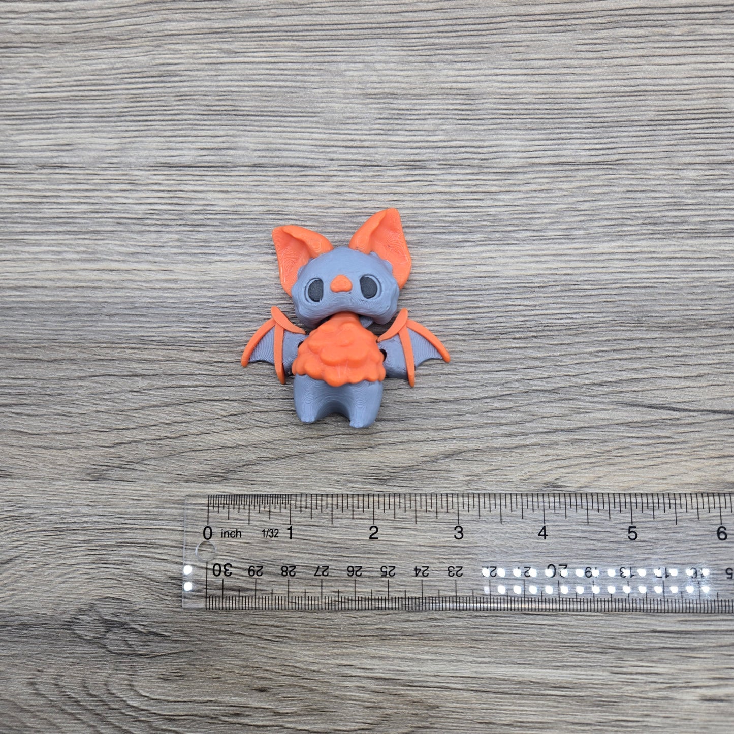 Flexie Bat Pixie- Grey and Orange