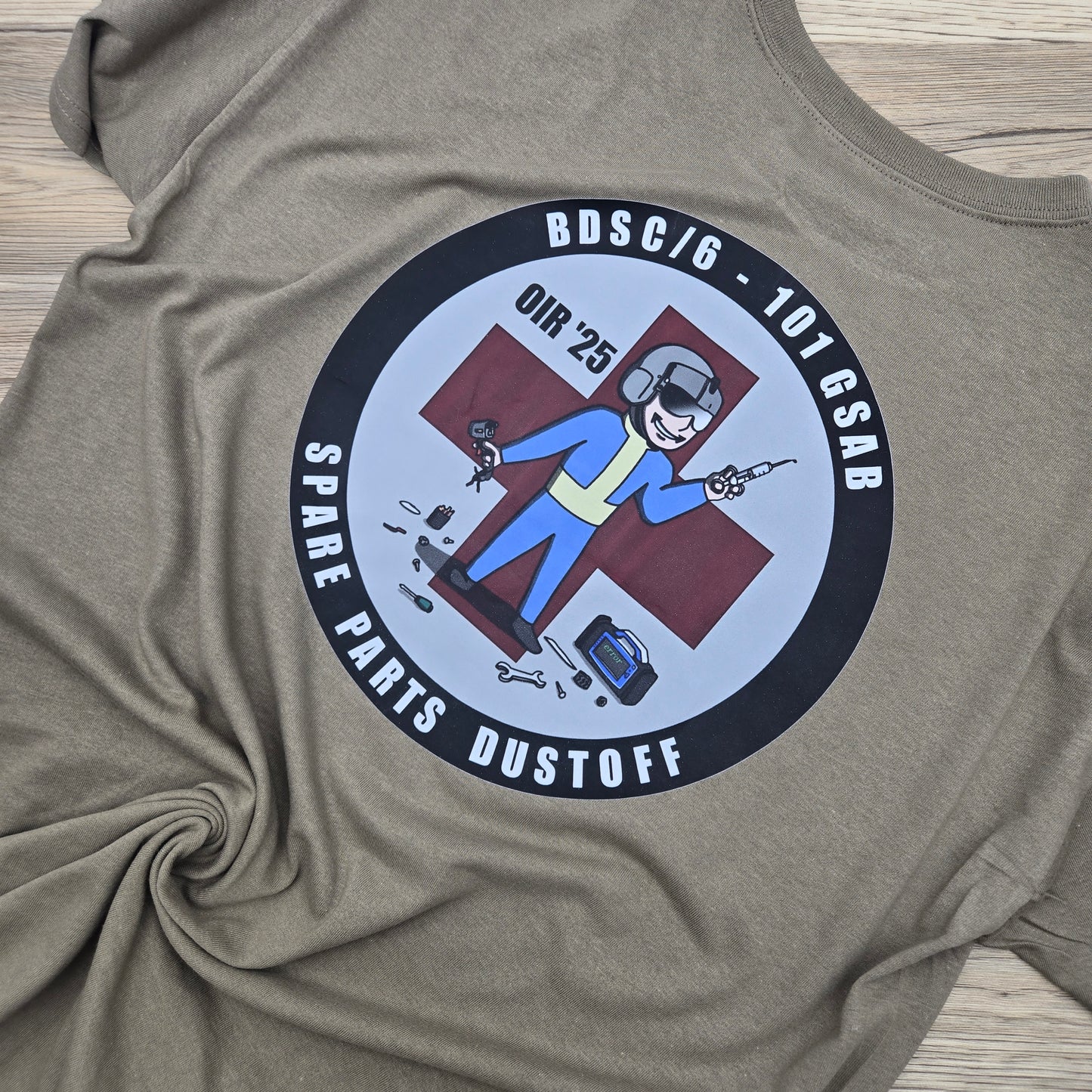Spare Parts Dustoff- Tan Work Shirts