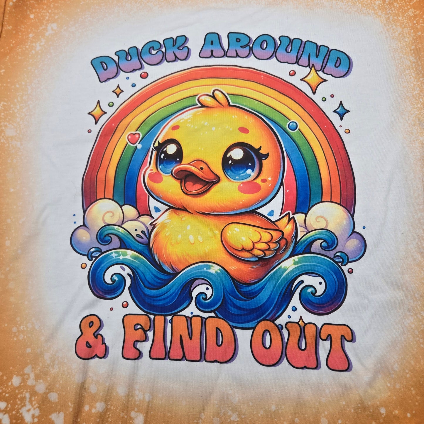 Duck Around, Sublimated Faux Bleach Shirt