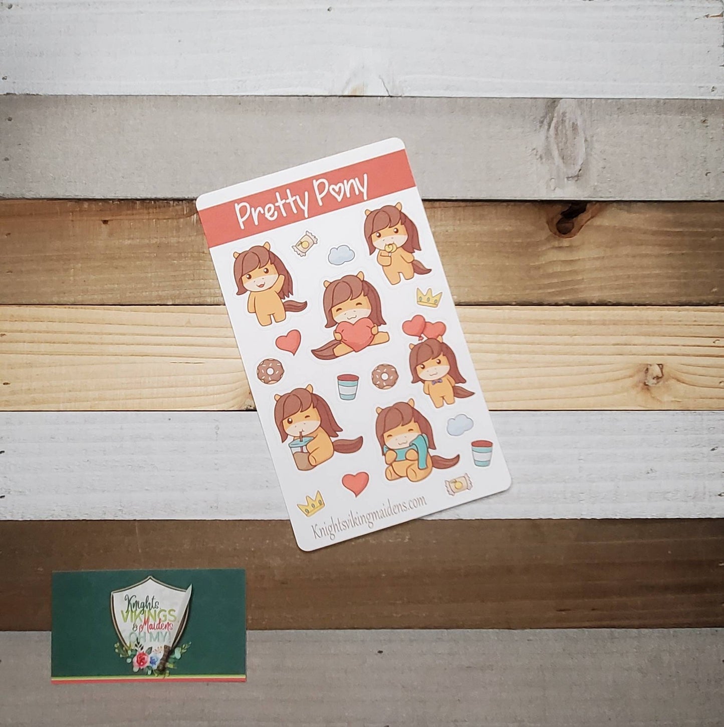 Pony Sticker Sheet, Horse, Coffee, Donut, Bullet Journal, Planning Stickers, Equestrian, Riding