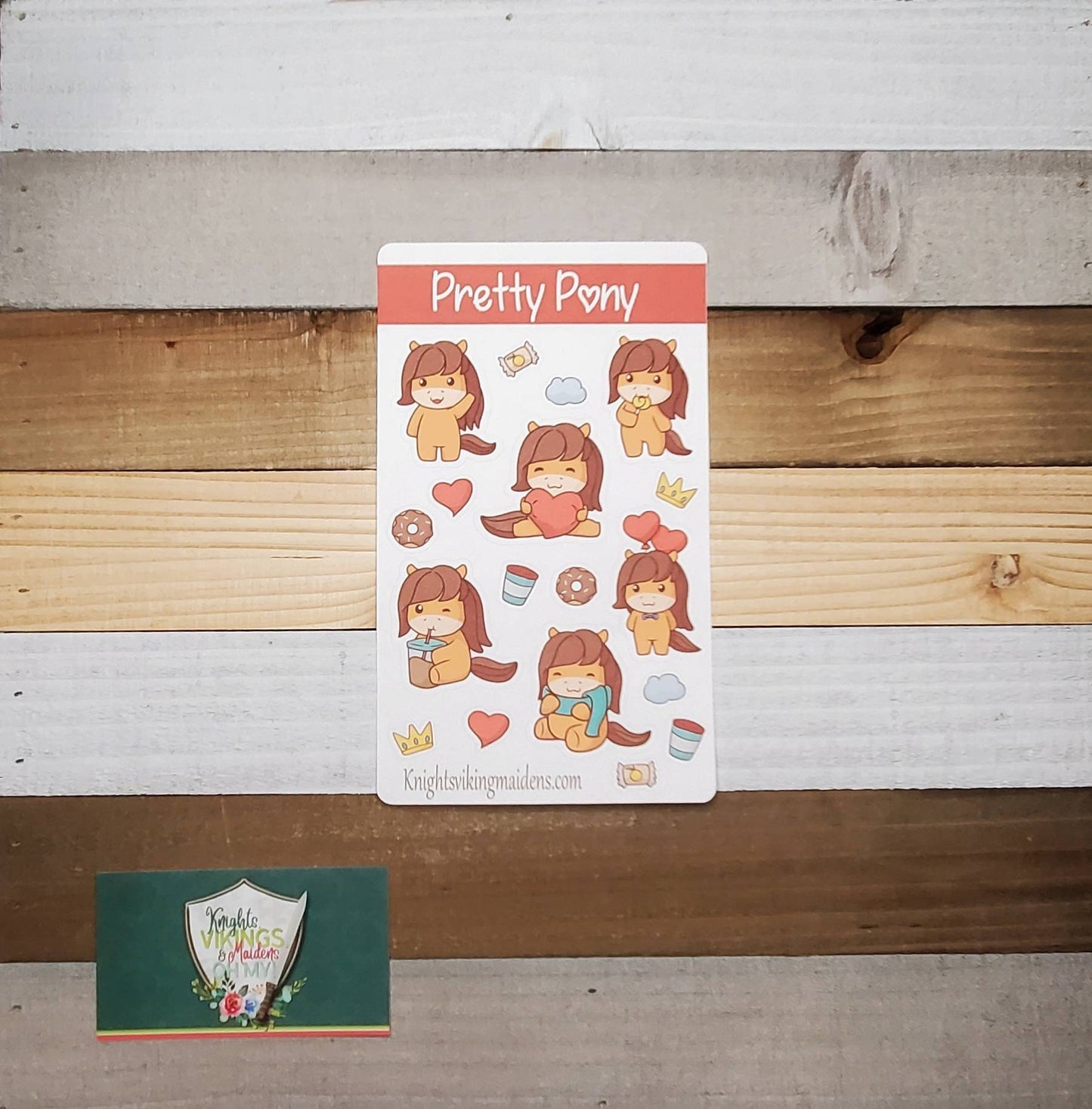 Pony Sticker Sheet, Horse, Coffee, Donut, Bullet Journal, Planning Stickers, Equestrian, Riding