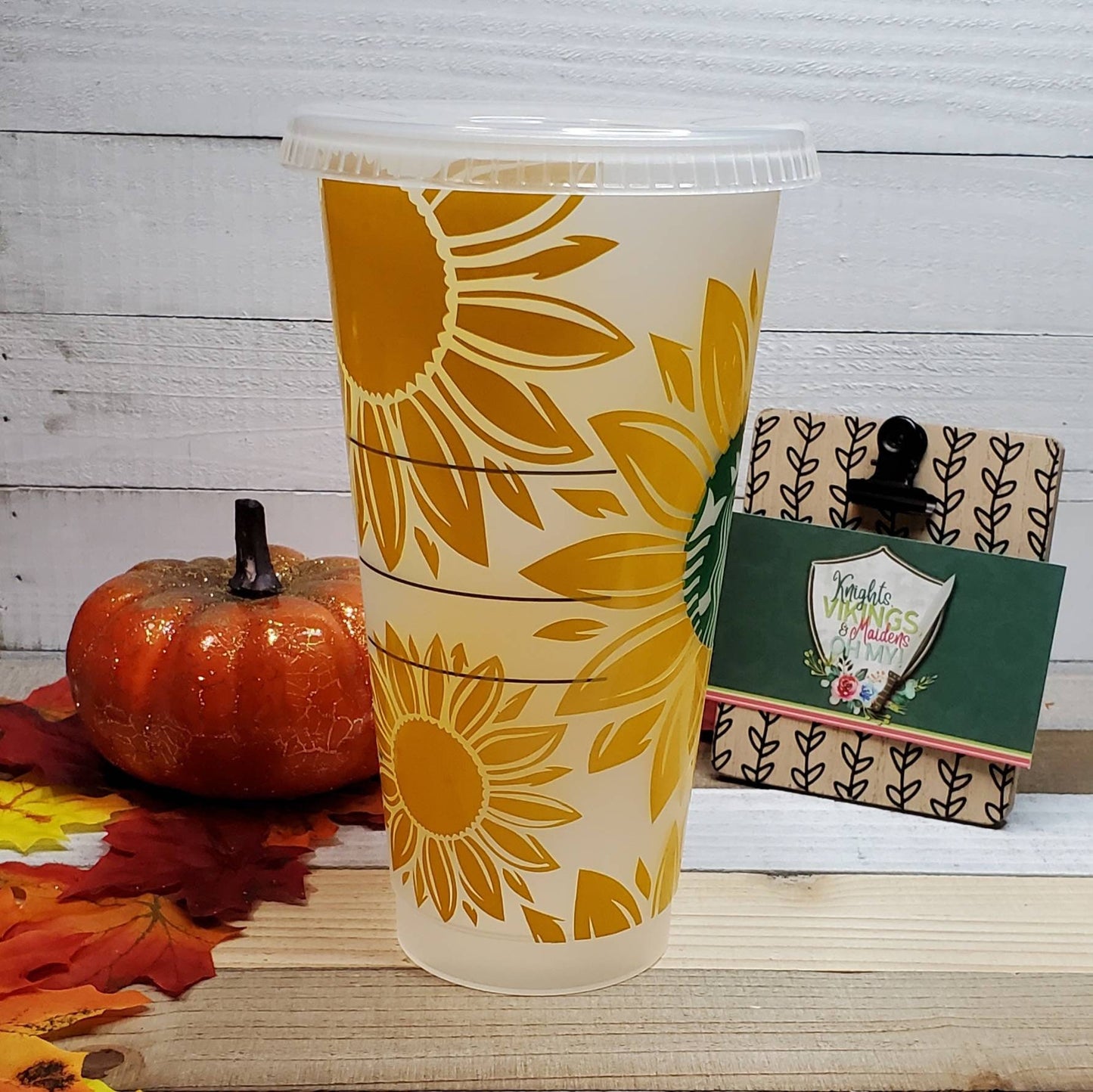 Sunflower, Starbucks Cold Cup with Straw