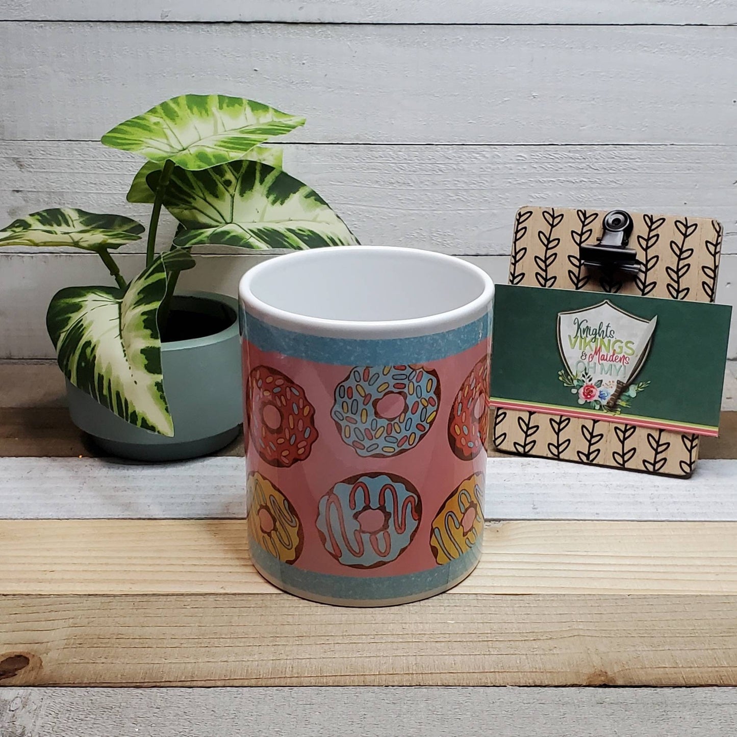 Sprinkled Donuts, Ceramic Mug, Coffee Mug, Gift for Donut Lover, Dishwasher Safe, Microwave Safe, Christmas Gift, Gag Gift, Novelty