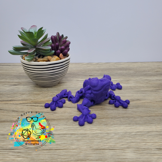 Flexi Gemstone Frog- Thermal Colorshift Purple to Pink
