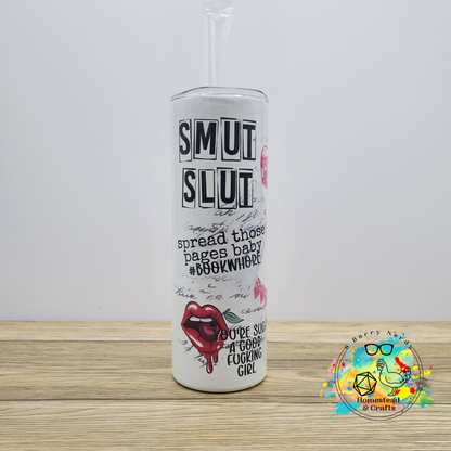 Smut Slut Corset, 20oz Sublimated Steel Tumbler