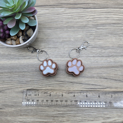 Your Choice of Paw Print Clicker- Brown and White