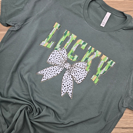 Lucky Bow, St. Patrick's DTF Shirt, Crew Neck, or Hoodie