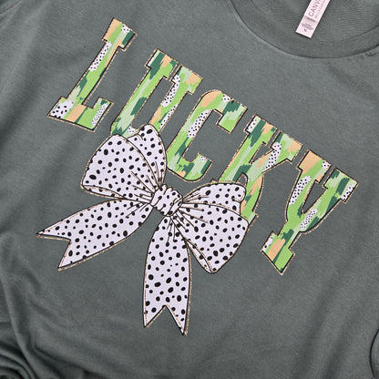 Lucky Bow, St. Patrick's DTF Shirt, Crew Neck, or Hoodie