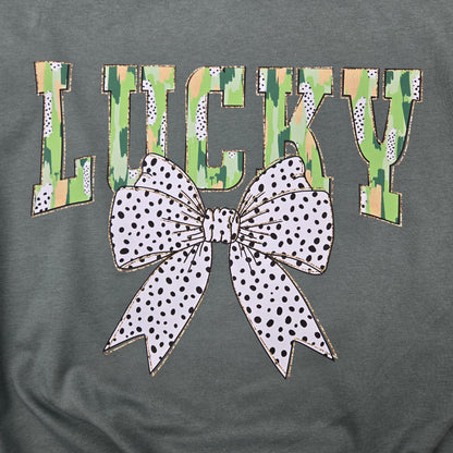 Lucky Bow, St. Patrick's DTF Shirt, Crew Neck, or Hoodie