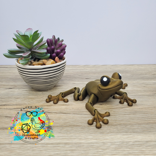 Flexi Frog- Metal Ombre with Painted Eyes