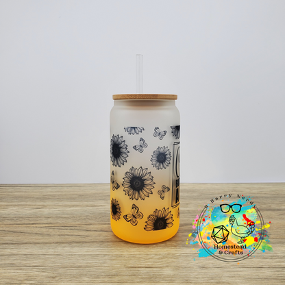 Classy but Cuss a Little, 16oz Sublimated Glass Can