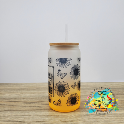 Classy but Cuss a Little, 16oz Sublimated Glass Can