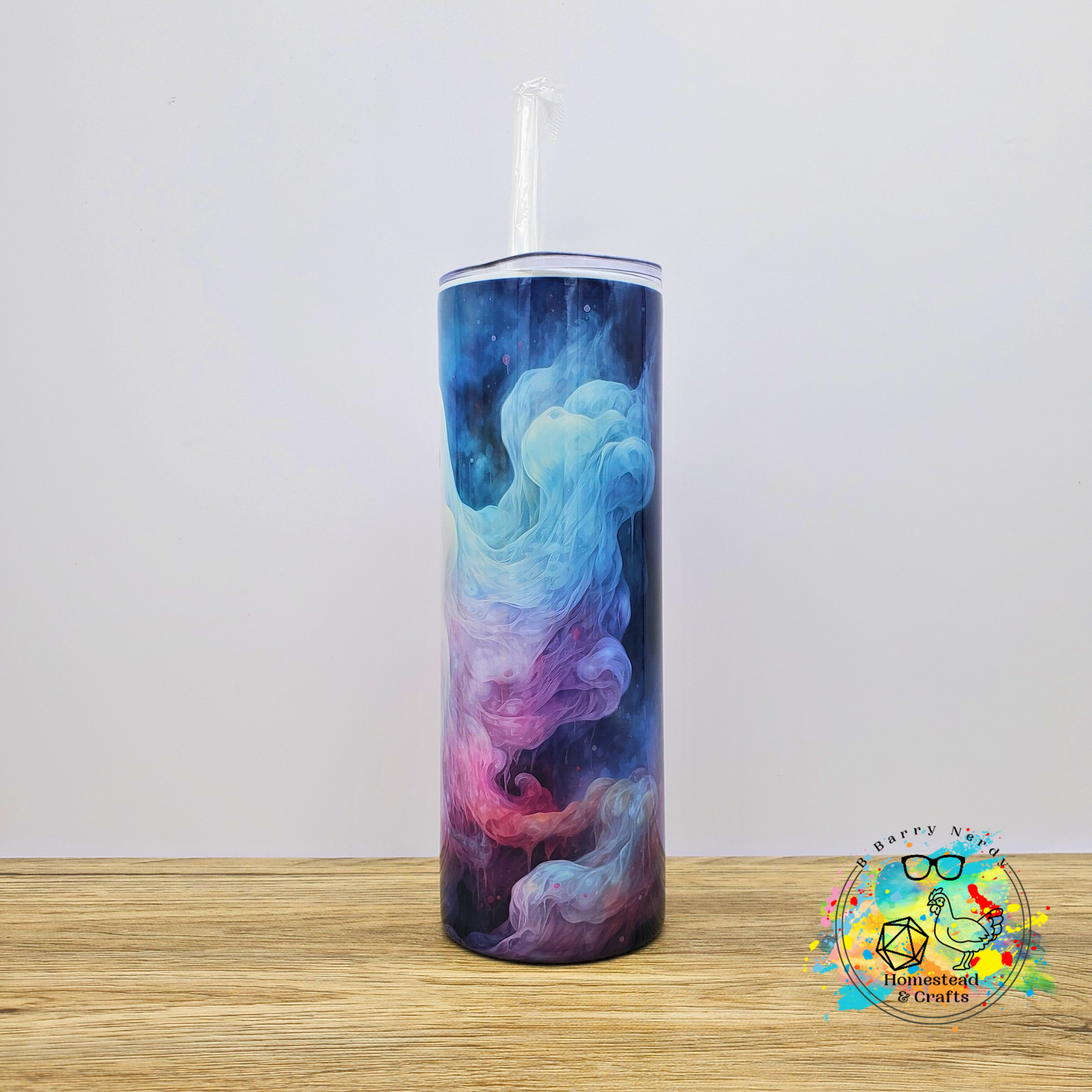 Friendly Smoky Ghost, 20 oz Sublimated Steel Tumbler
