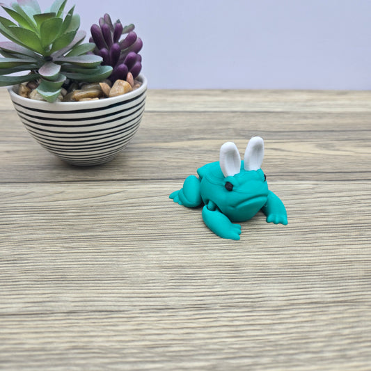Flexi Bunny Toad- Aqua Green