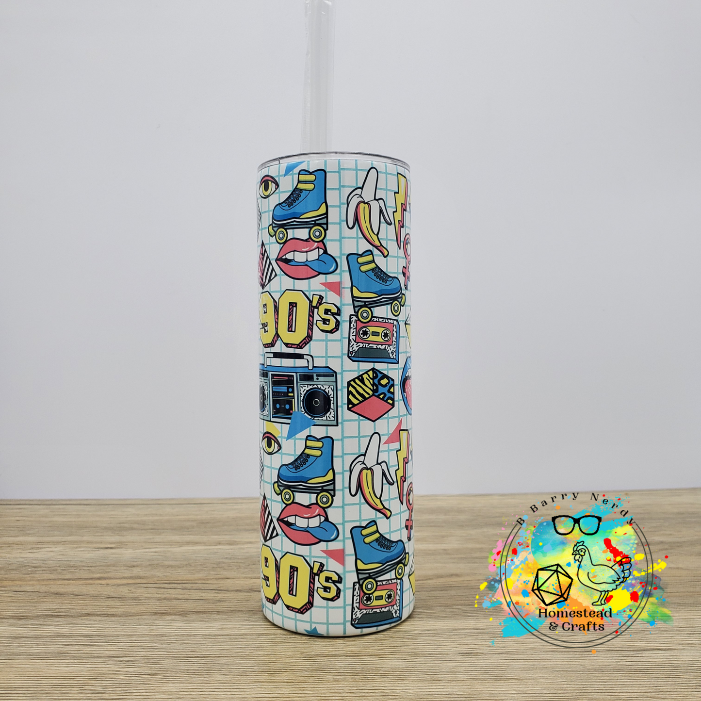 Take Me Back to the 90's, 20 oz Sublimated Steel Tumbler