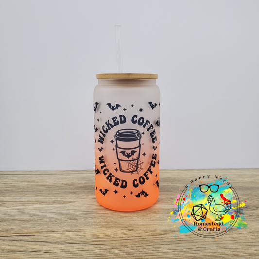 Wicked Coffee, 16oz Sublimated Glass Can